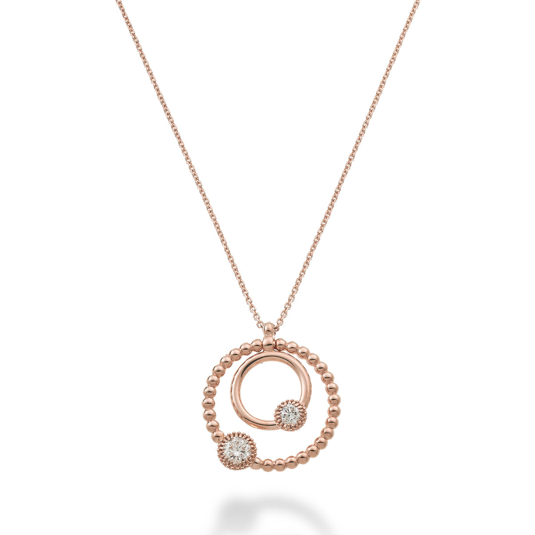 Golay Coll 18k 2 kółka 0,22 ct różowe złoto GPL050DIO3