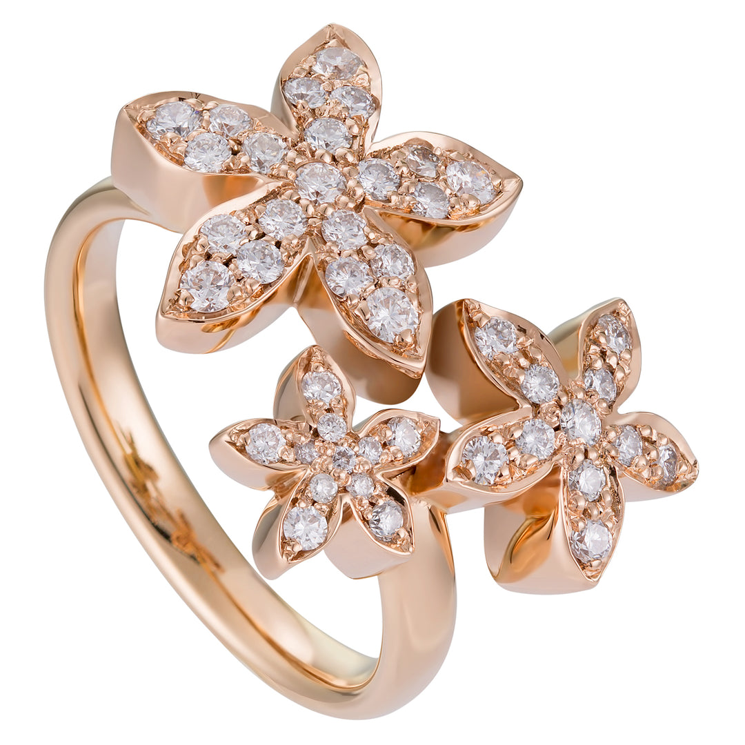 Golay anthea ring with diamond flowers 0.61 ct APV021DI-20072000007
