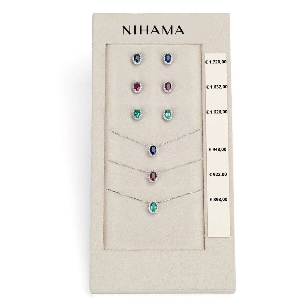 Πακέτο Nihama cl 5059 + ή 5038 18 καρατίων οβάλ 6x4 ζαφείρι, ρουμπίνι και σμαραγδί. N.LIGHTBOX.13-N