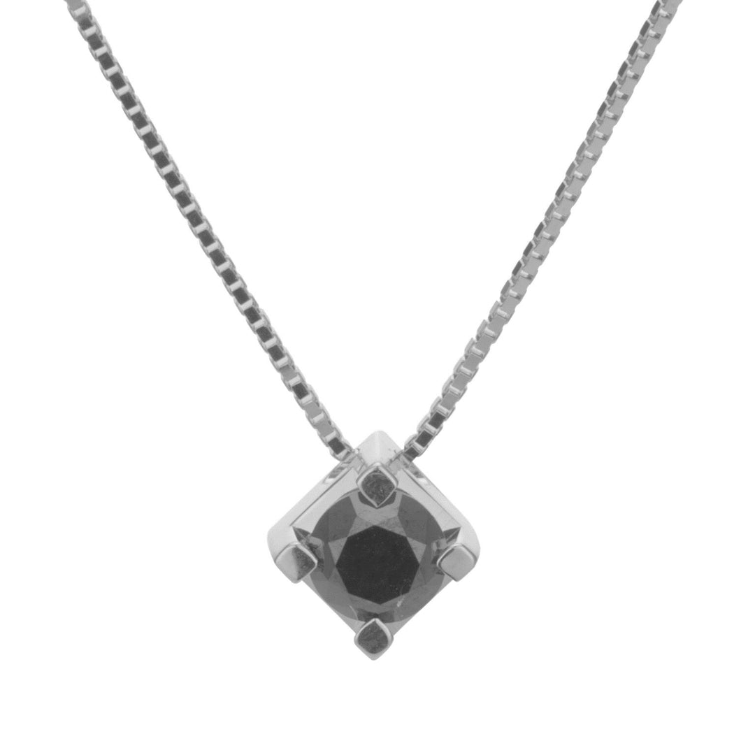 Colar Golay com pingente de luz losango preto 0,50ct GIM006RBK050