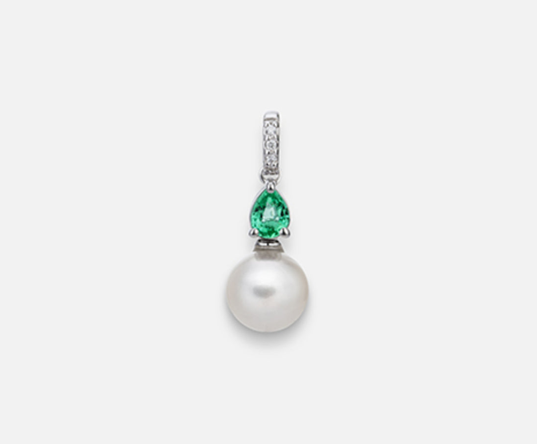 Mikiko pe 18k fw 6.5/7 esmeralda drop4x3 ct.0.18 dia ct.0.01 MP0389O4FABI065