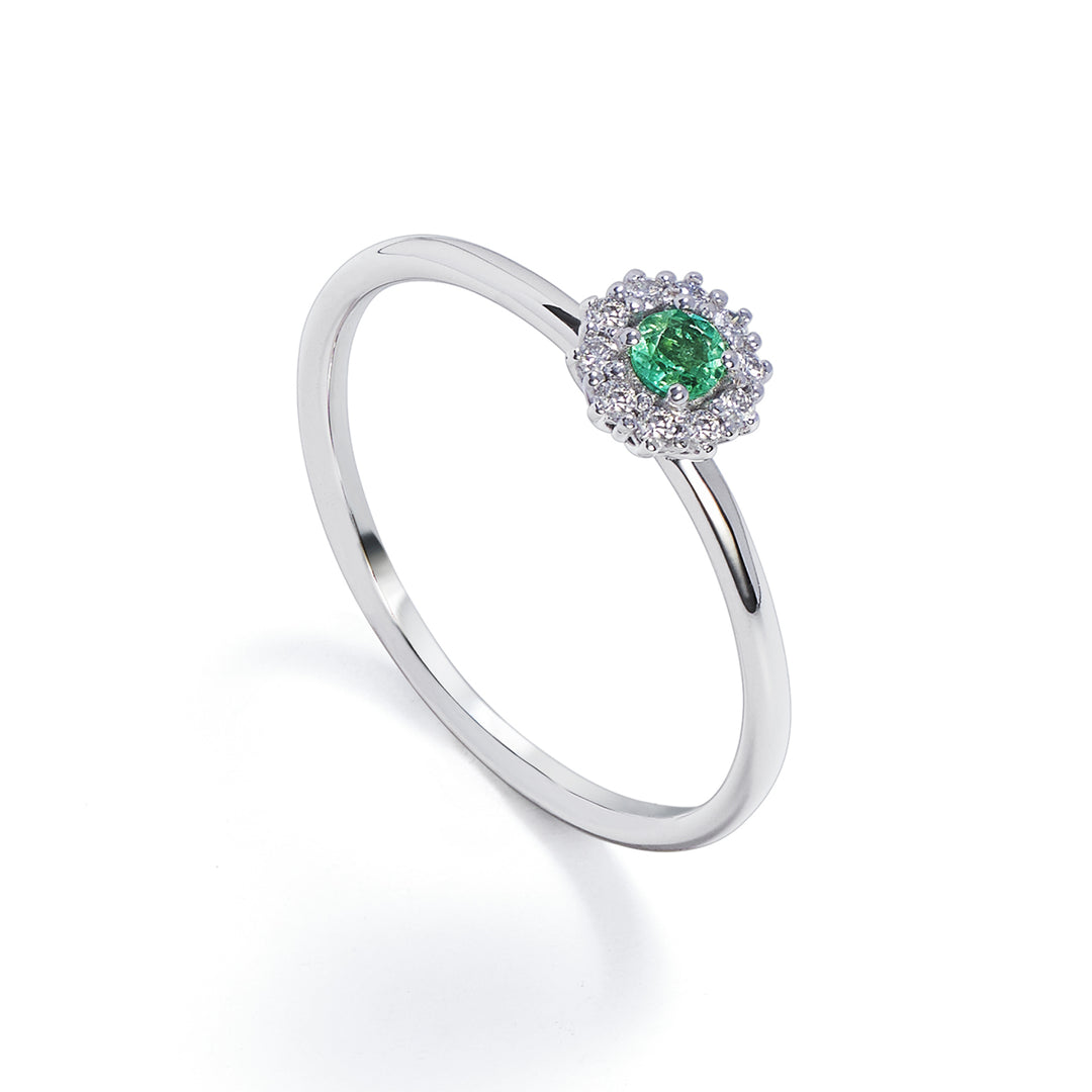 Nihama an 18k emerald n. 0,10 ct διάμ. 0,07 ct μέγεθος 2 NA5140O4SMN010
