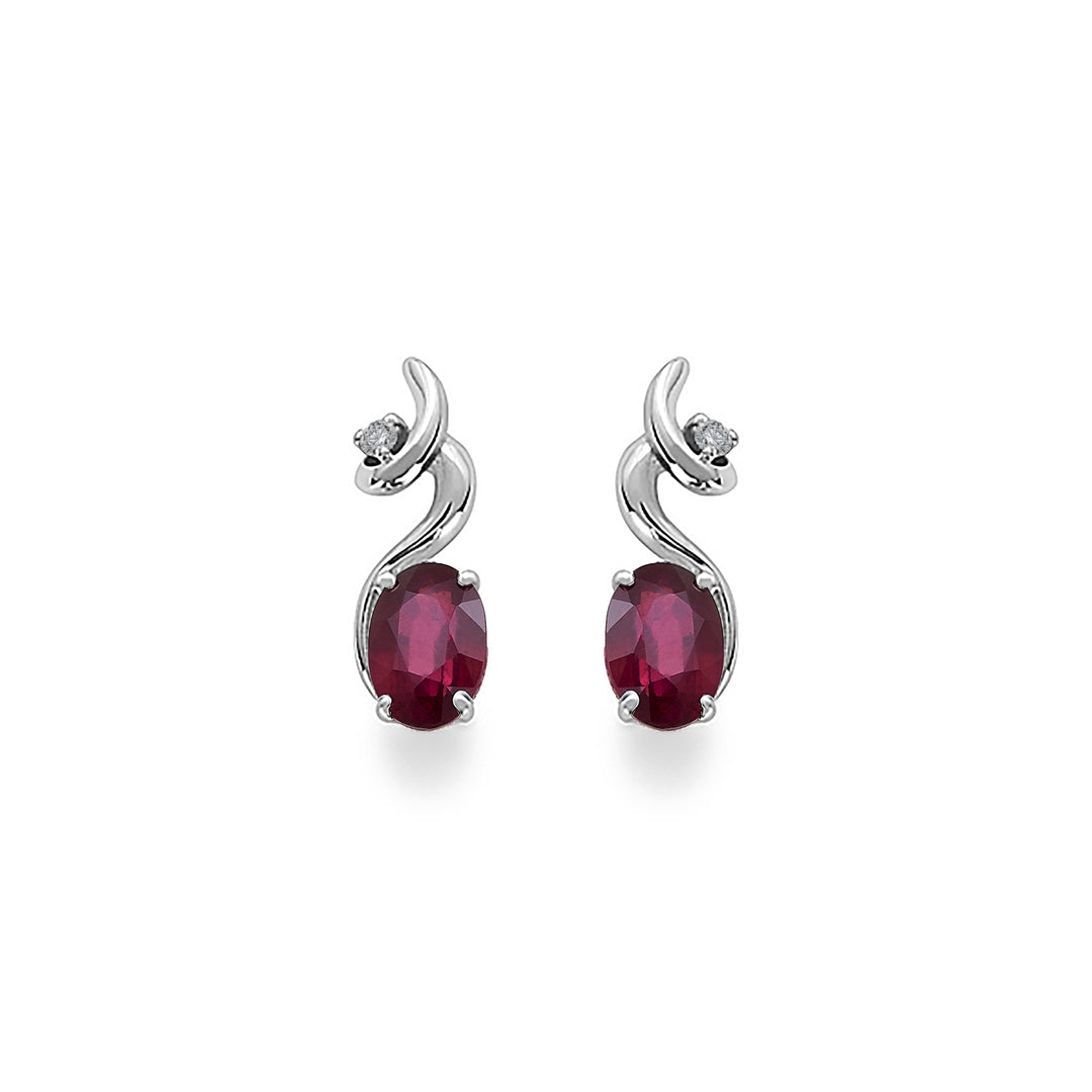 Nihama tai 18k soikea rubiini 6x4 ct.0,80 halk. ct.0,02 NO5013O4RBC