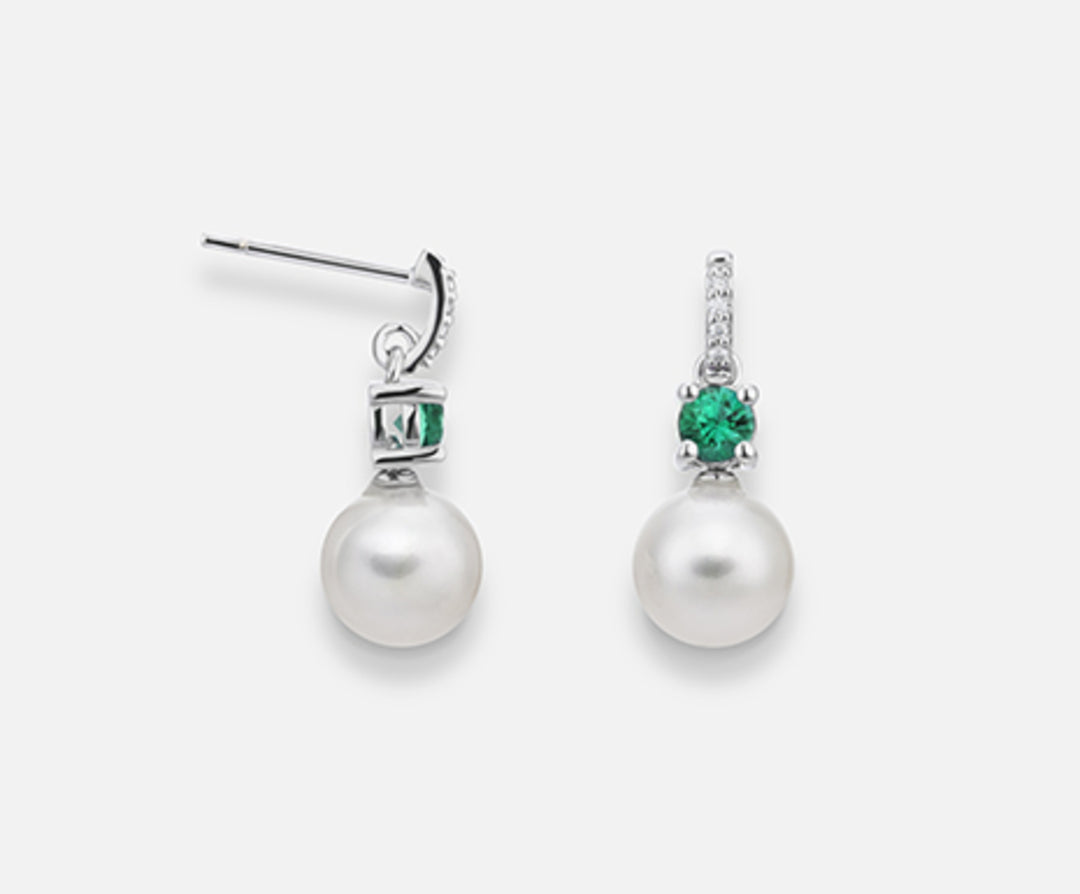 Nihama lub 18k fw 7,5/8 okrągły szmaragd mm3,5 ct.0,26 śr.0,03 NO1536O4FABI075