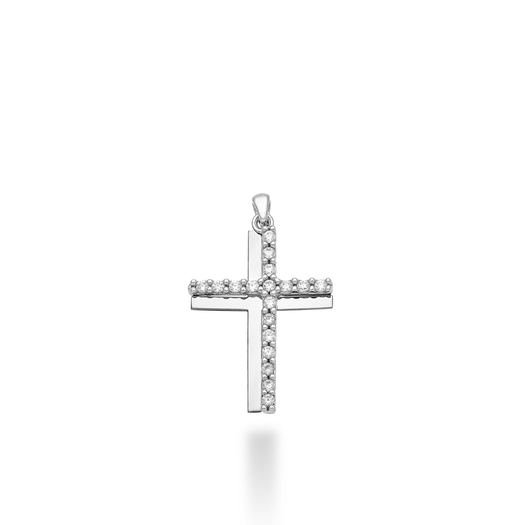 Mikiko pe Croix en or blanc 18 carats 0,17 ct 1,8 cm MP5015O4BR017