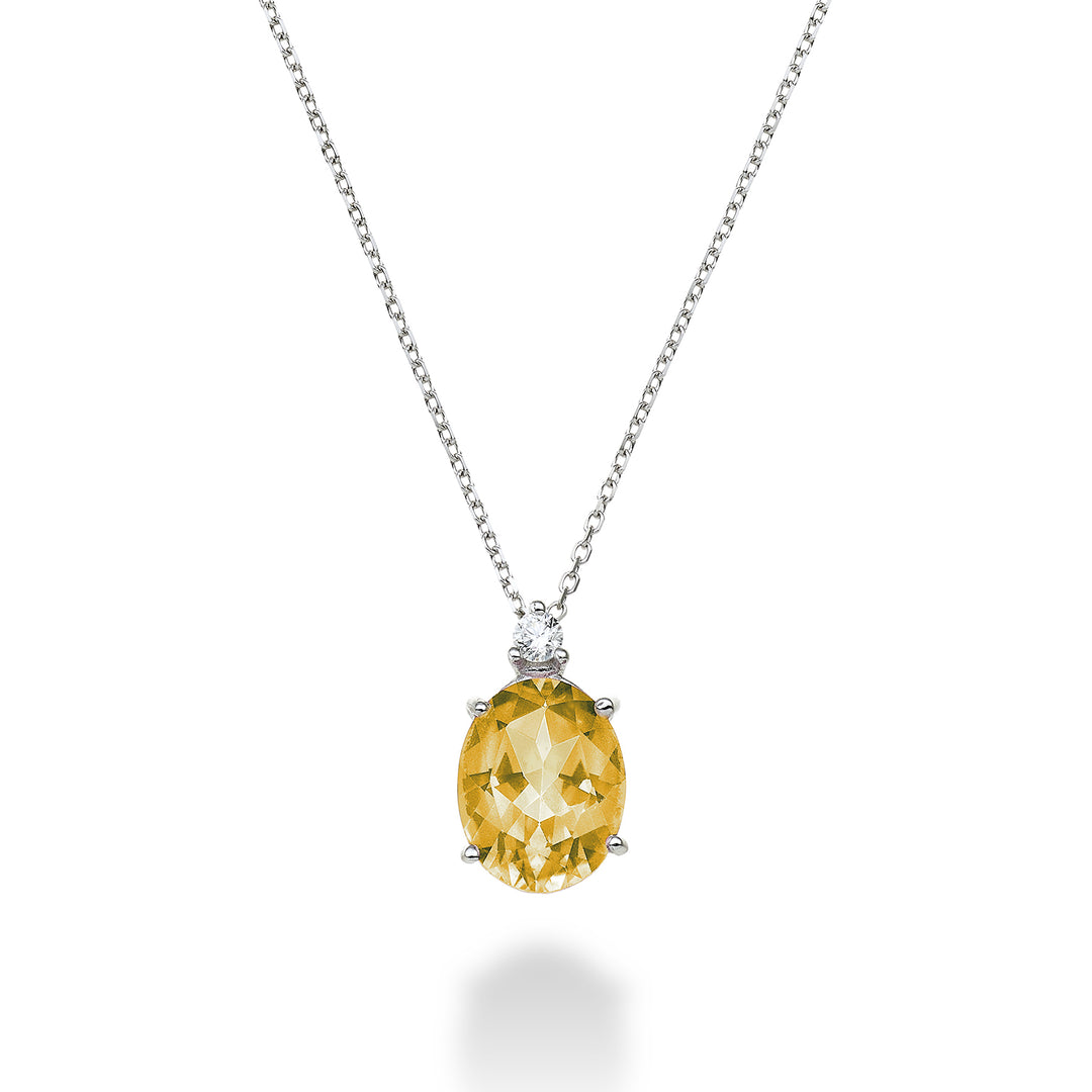 Mikiko cl 18k owalny cytryn 7x9 ct.1,65 śr. ct.0,04 MD5110O4CITR