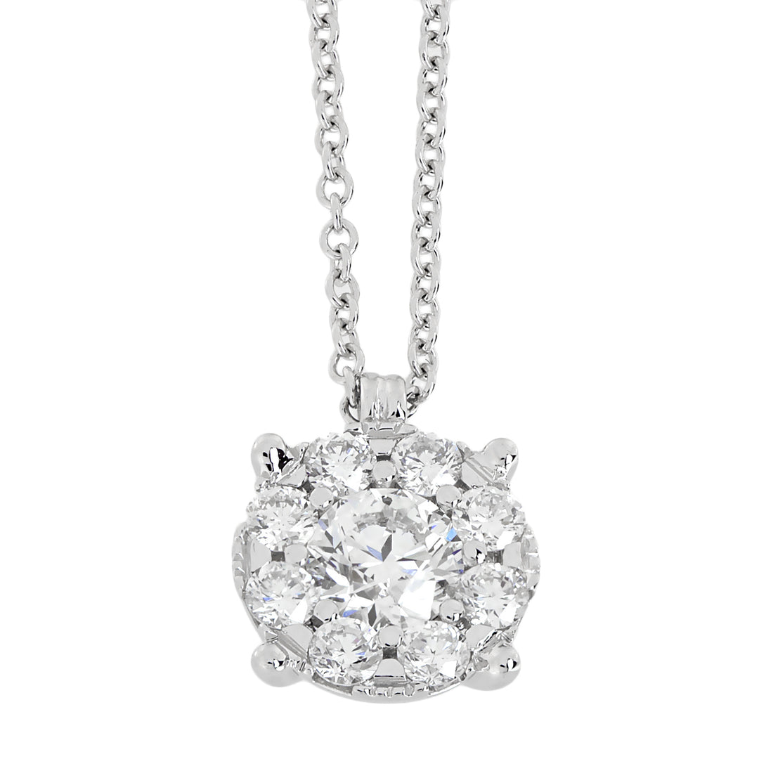 Golay ronde ketting met centrale 0,19 ct en omtrek GGICE02-24271110022