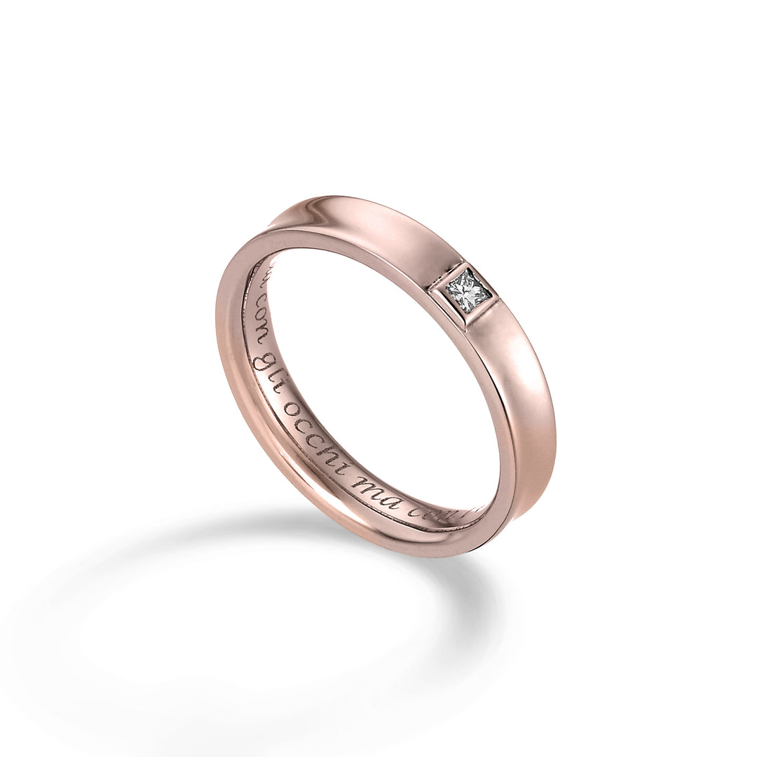 Golay an 18k medium wedding ring with princess 0.06 ct GAFEDE09DIO3.006