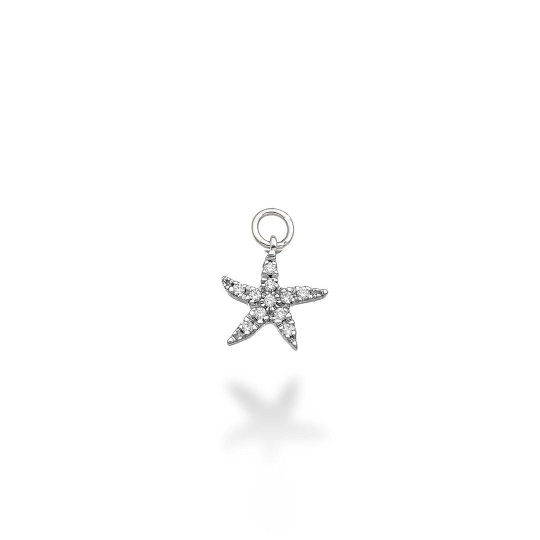 World Diamond Group kleine zeesterbedel 18k ct. 0,06 g versus witgoud GCH221DIO4
