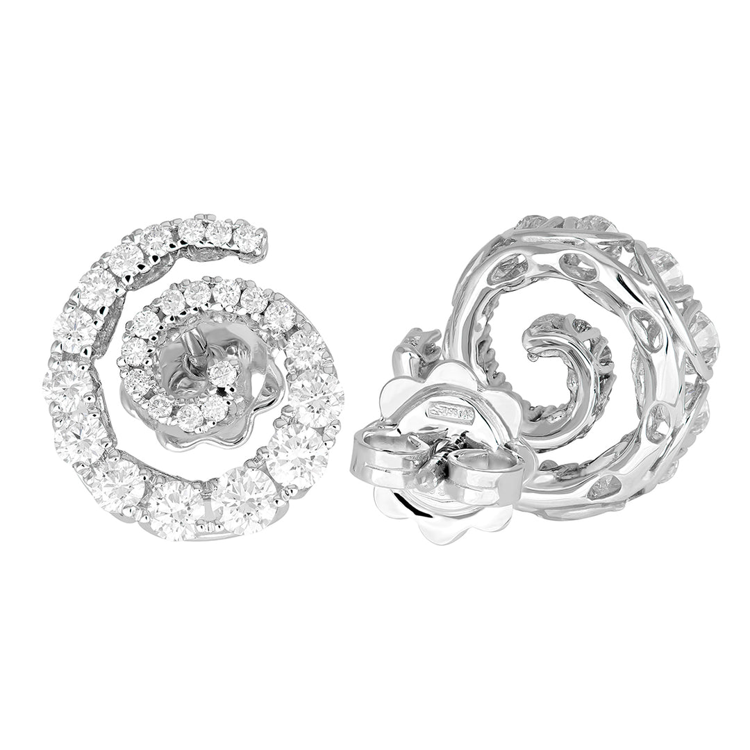 Golay spiraalvormige oorbel zetting ct. 0,93 OAB2851-22131110027