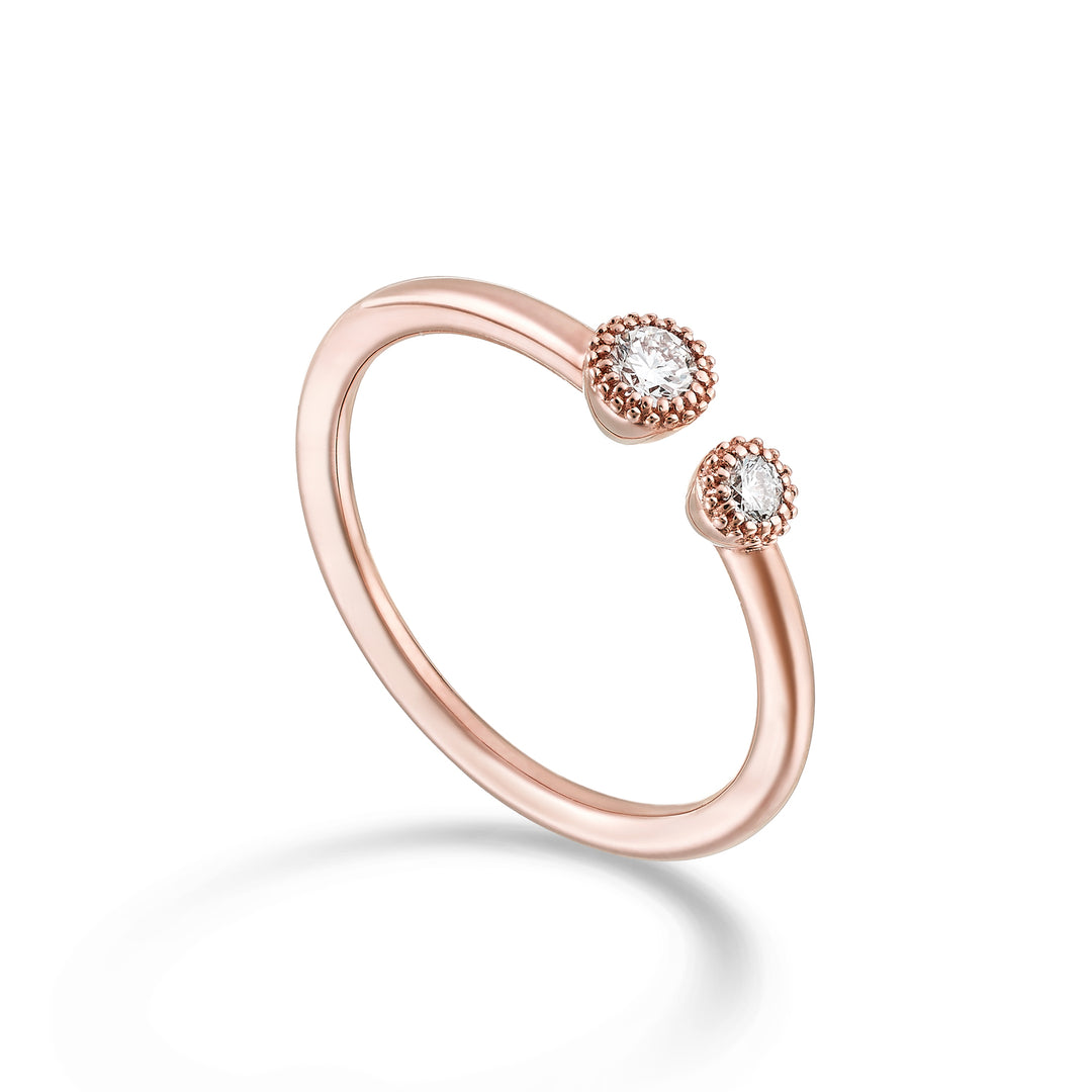 Golay an 18k 2 ringen 0,16 ct roségoud GANE055DIO3