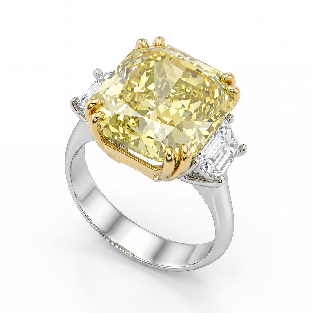 World Diamond Group ozdobný osmičkový diamantový prsten 13x12 a boční lichoběžníky APU497DFY-24204110033