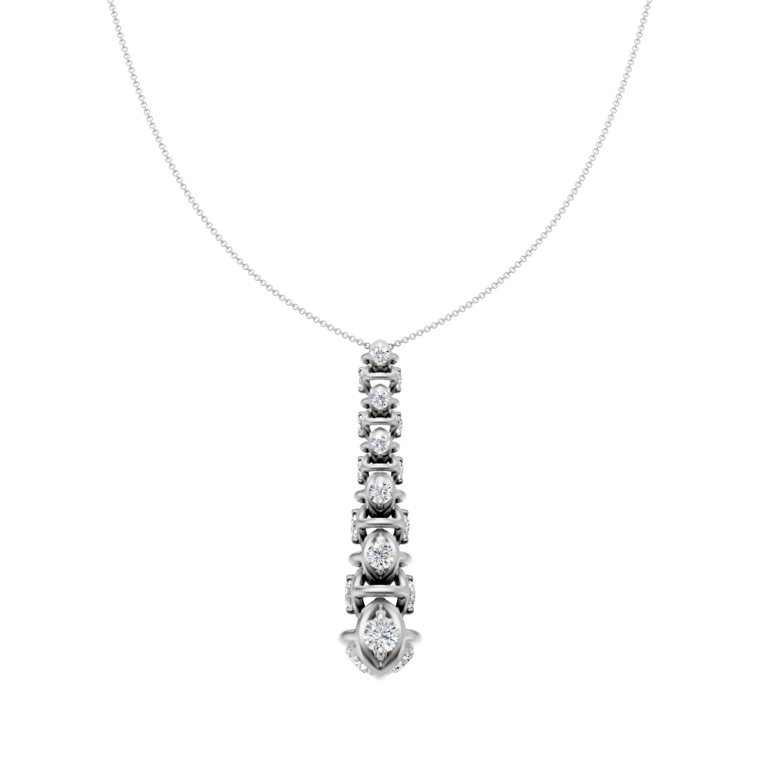 Colar Golay com pingente de malha macia em ouro branco GD540D300B-24296110064