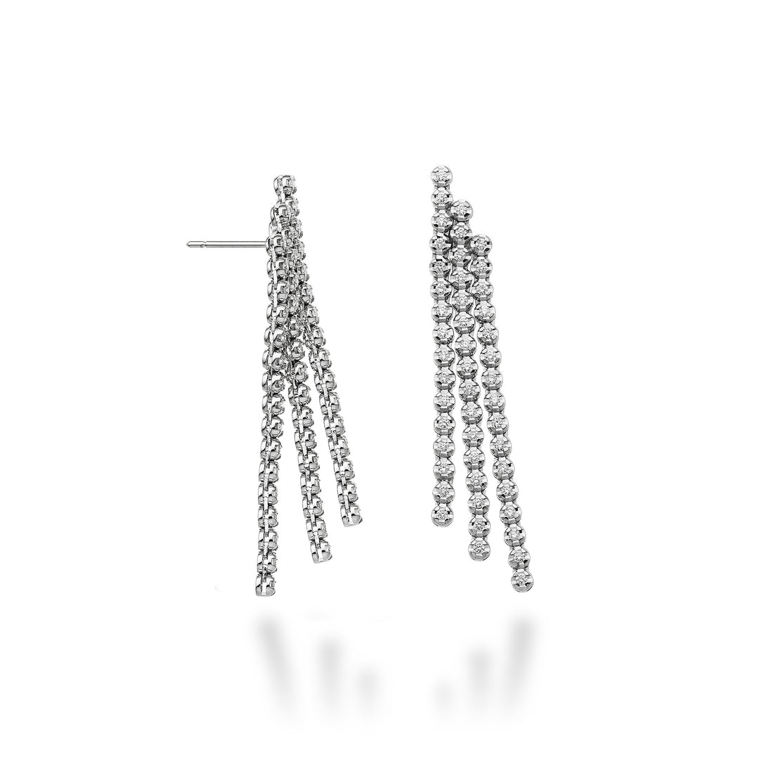 Golay lineare Anhängerohrringe 3 Reihen mit 16 Diamanten OPEN003DI016-23136110026
