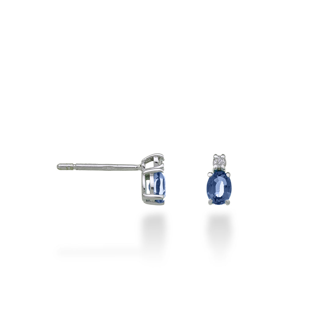 Mikiko sau 9k safir n. oval 4x3 ct.0,40 diam. 0,02 ct MO5162R4ZFN