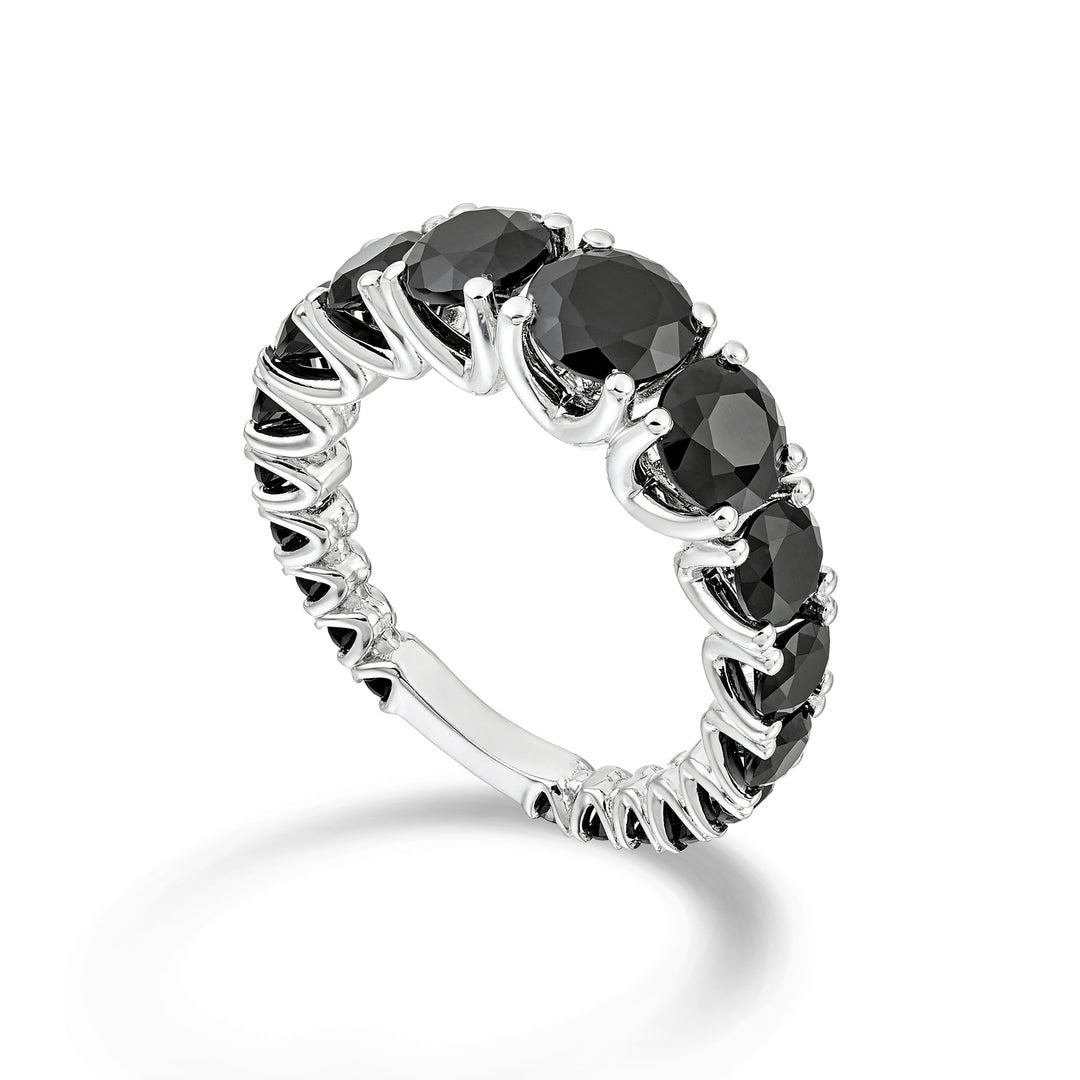 Nihama un spinelle gradué noir 18 carats avec barre en or blanc NXDABIC1498SBKO4
