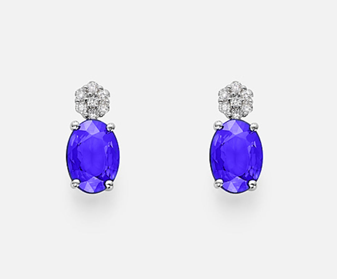 Nihama tai 18k tansaniitti n. soikea 7x5 ct.1,20 halk. ct. 0,08 NO5014O4TZN