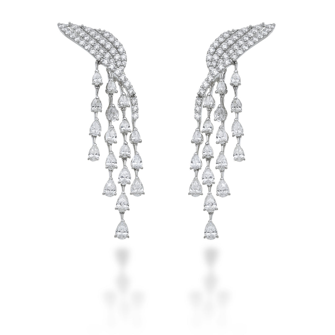 Kolczyki Golay w kształcie kropli i okrągłych diamentów OD680DB-25104110132