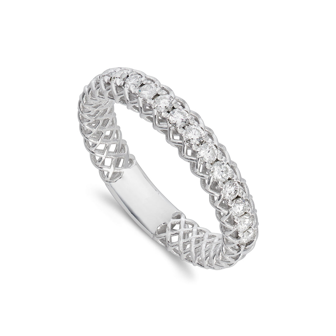 Anel Golay 1/2 volta com malha diamantada de 1,30 mm e barra ARMG001DI25-22340110051
