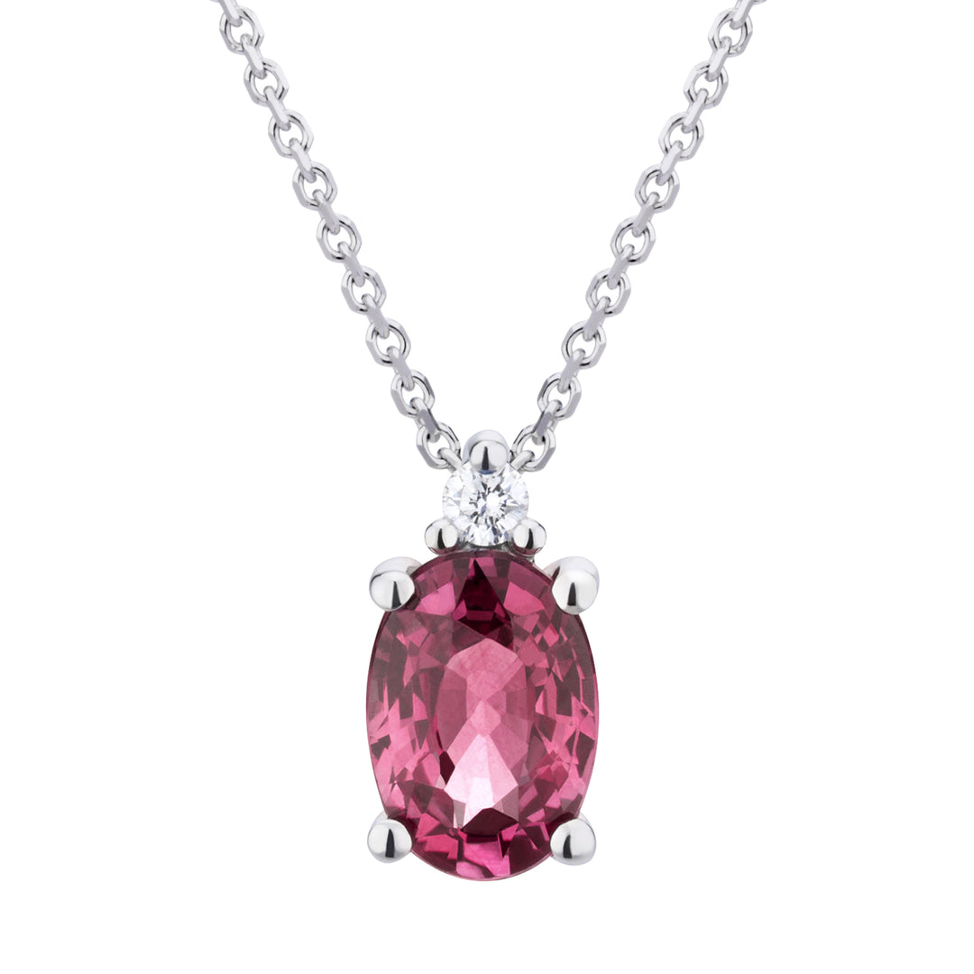 Colier Golay oval rubin 6x8 și diamante PCL092DIRU3-21274110075
