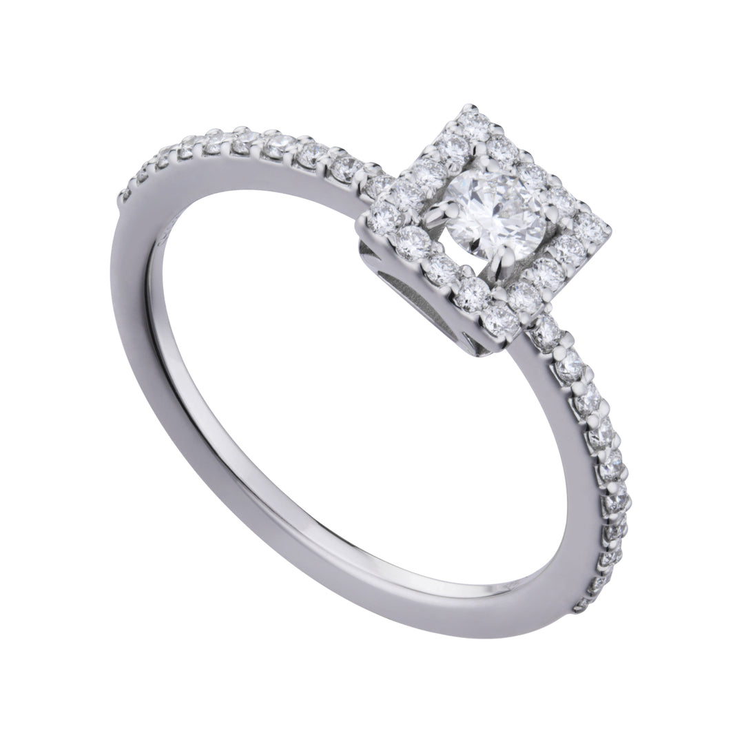 Bague Golay cen 0,19 ct avec contour carré ACT015DI1-20204110087