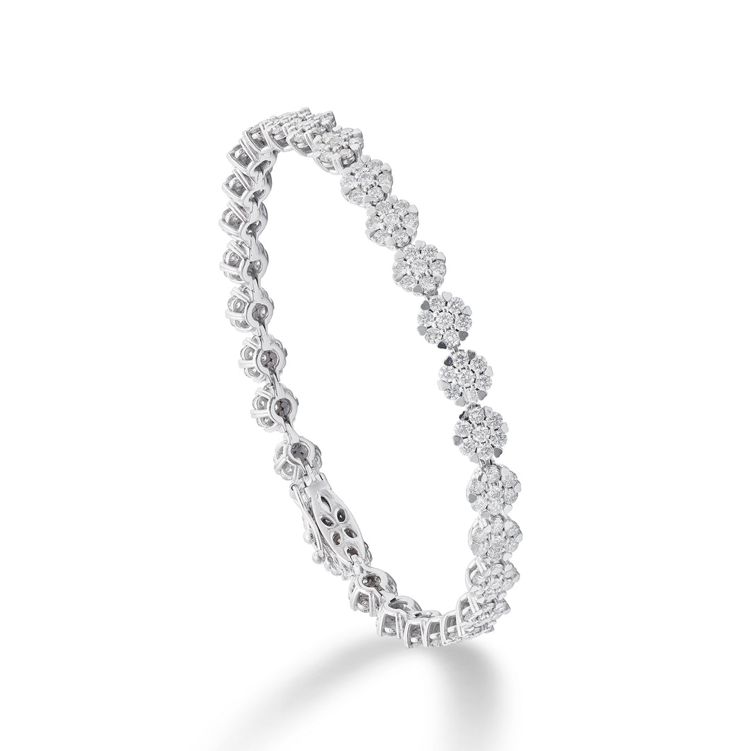 Pulseira de tênis Golay com moldura multipedras e diamantes BTCM001D350-22355110014