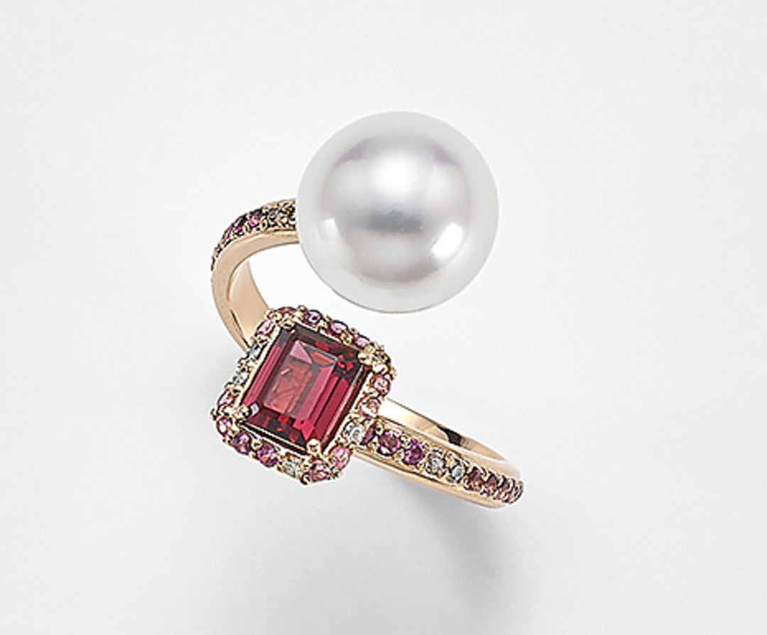 Golay an 18k sspw 10/11 ct.0,16 καφέ διαμέτρου, ροζ τουρμαλίνη και ροδολίτης GA0772O3SABI100