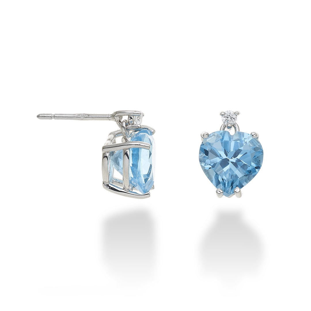 Corazón mikiko o topacio azul 18k 8x8 ct.4,60 diam. ct.0,05 MOCL198DITPAZ88O4