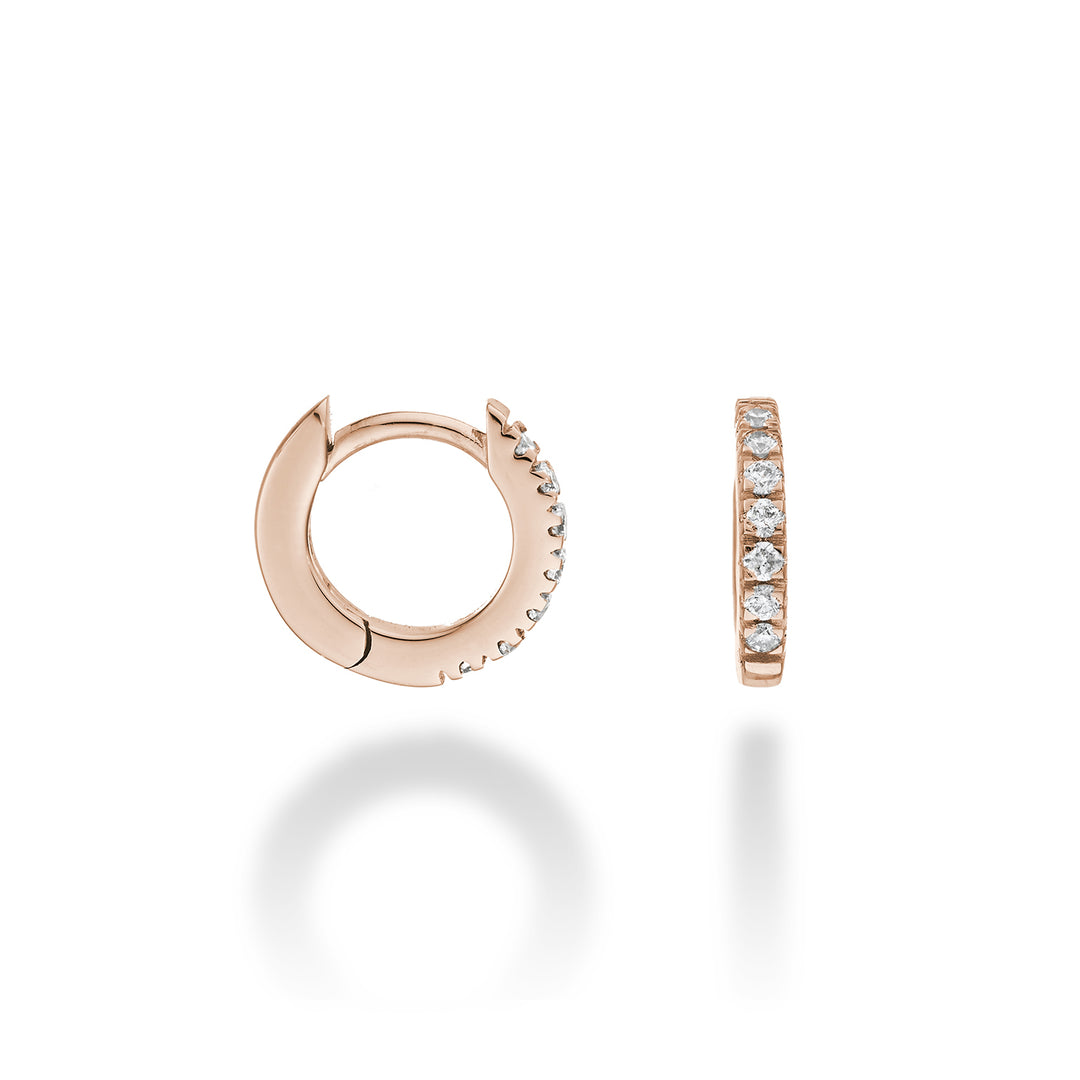 Nihama ou 18k ct.0,16 tamanho 1 ouro rosa diam. leste. 10mm NO5078O3BR016-1