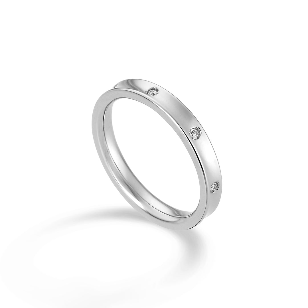 Golay μια μεσαία βέρα 18 καρατίων με 8 διαμάντια 0,08 ct GAFEDE05DIO4.008