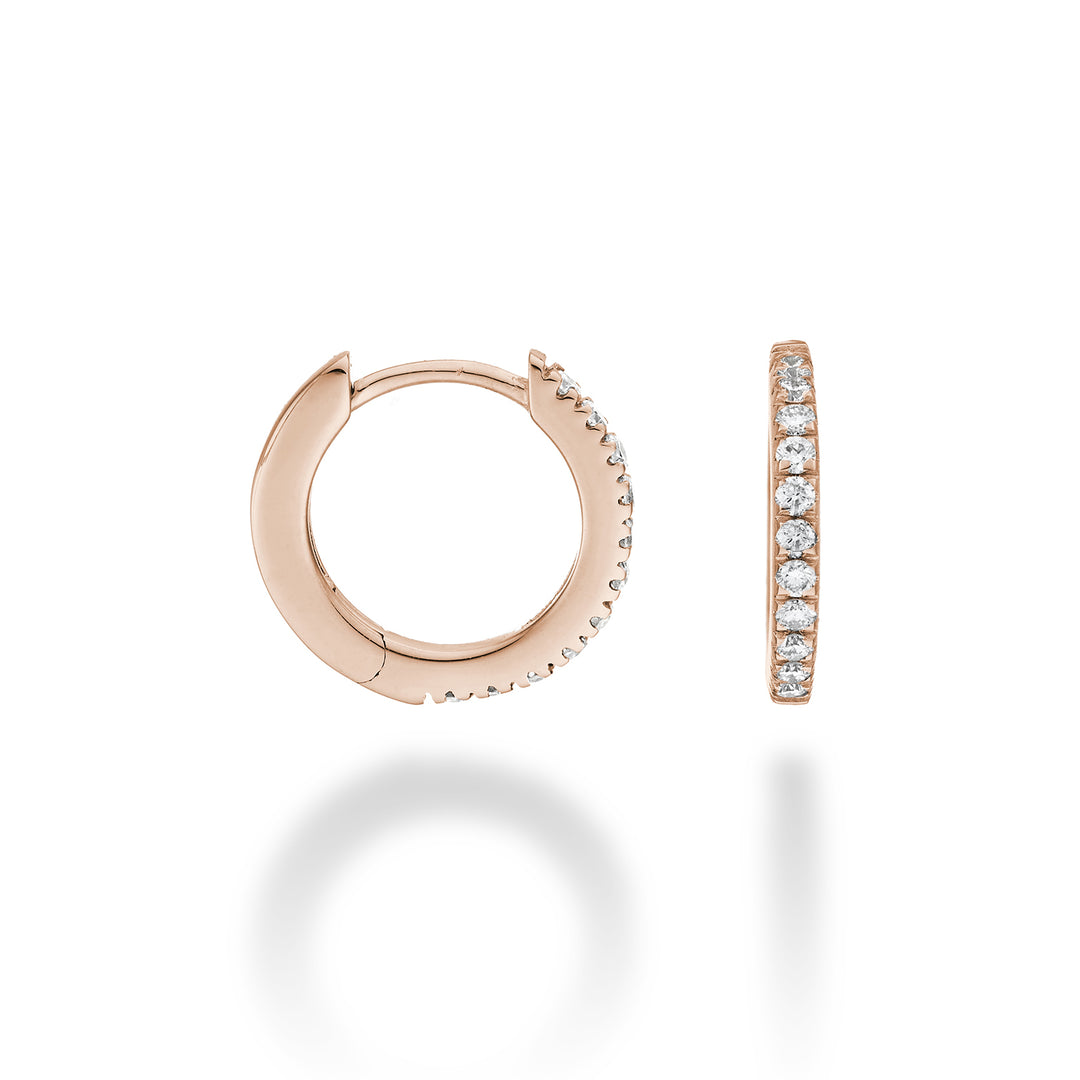 Nihama ou 18k ct.0,22 tamanho 3 ouro rosa diam. leste. 13,5 mm NO5078O3BR022-3