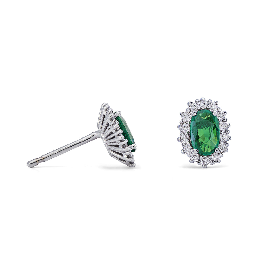 Nihama vagy 18k ovális smaragd 6x4 ct.0,60 átm. 0,26 ct NO5068O4BE