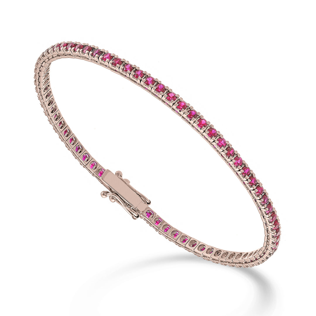 Nihama br tenis 18k rubine ct. 3,20 cm.17,5 aur roz - 71 setări NBTQ250RBRO3