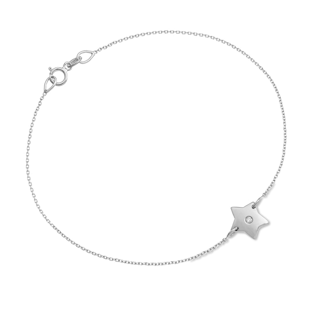 Mikiko br estrella de 18k oro blanco de 0,01 ct MB5040O4BR001