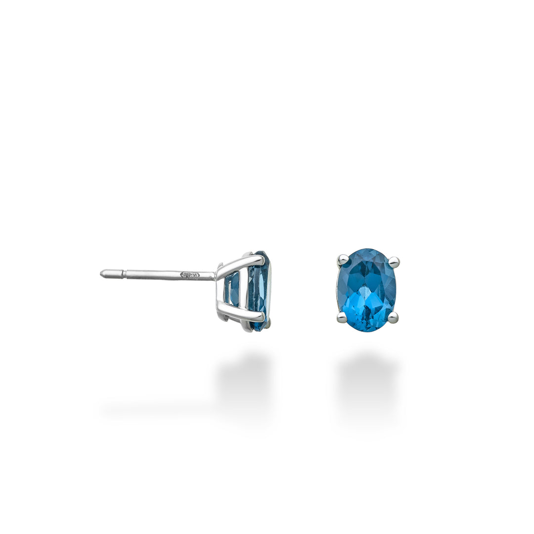 Nihama lub 18-karatowy owalny London Blue Topaz 7x5 ct.2,00 NO5121O4TPBL