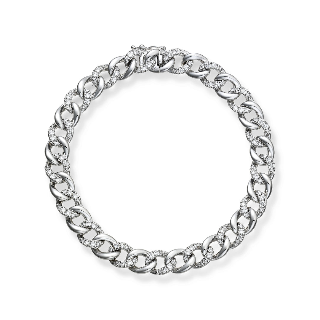 Bracelet groumette petit pavé alterné Golay 1,70 ct BPV002DI1-25203110263