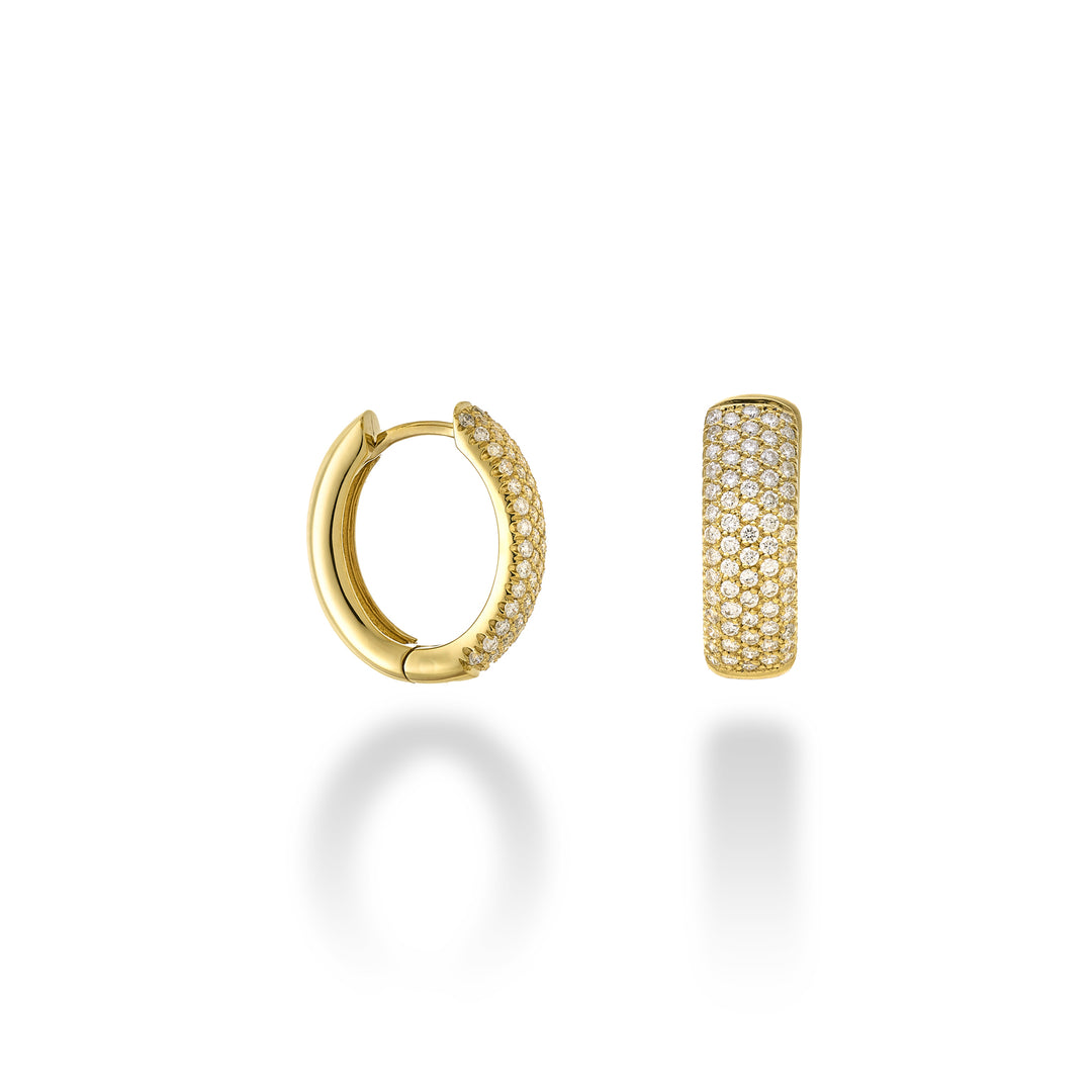 Kolczyki Golay z diamentami pave&