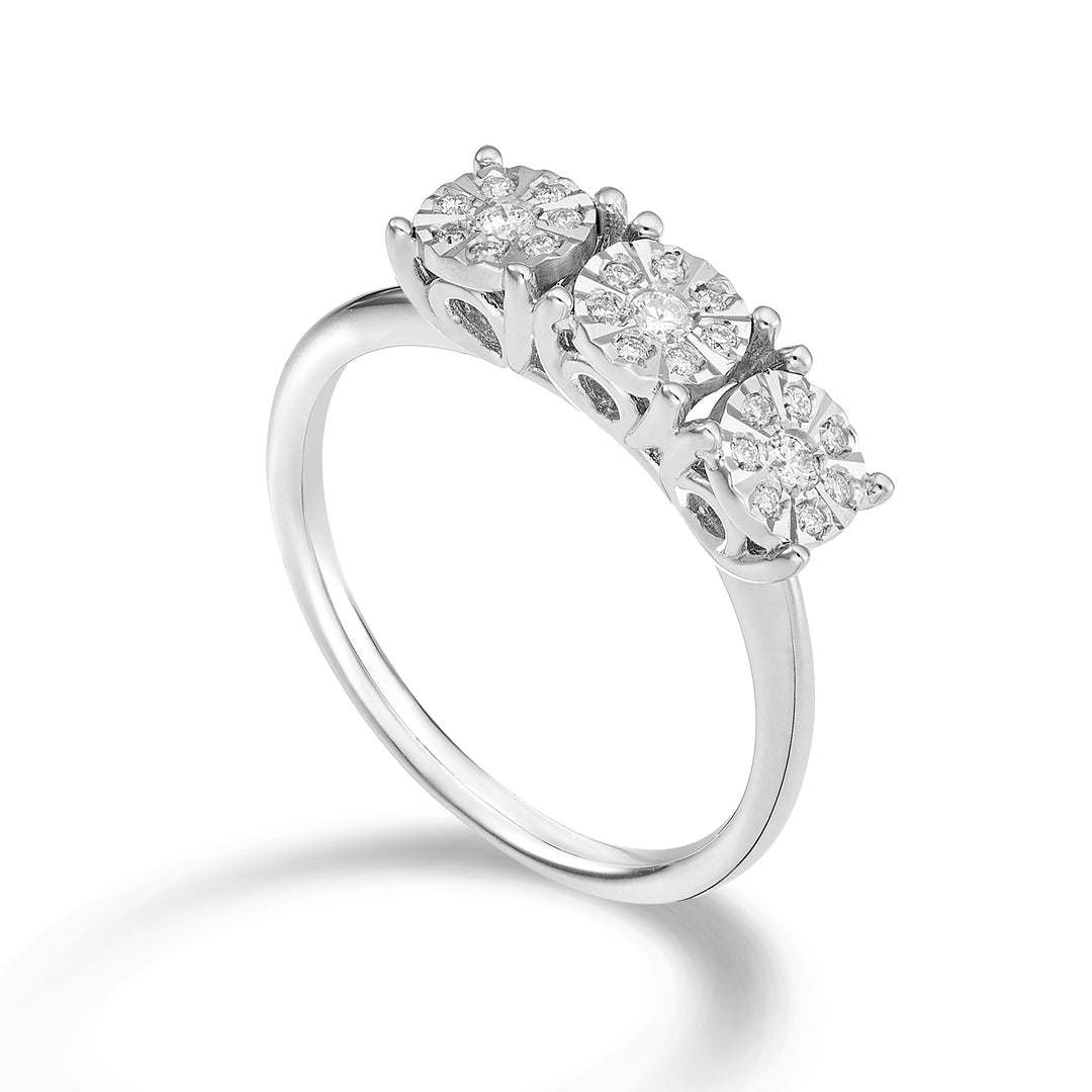 Mikiko μια γραμμική τριλογία 18 καρατίων 0,15 ct MA5156O4BR015