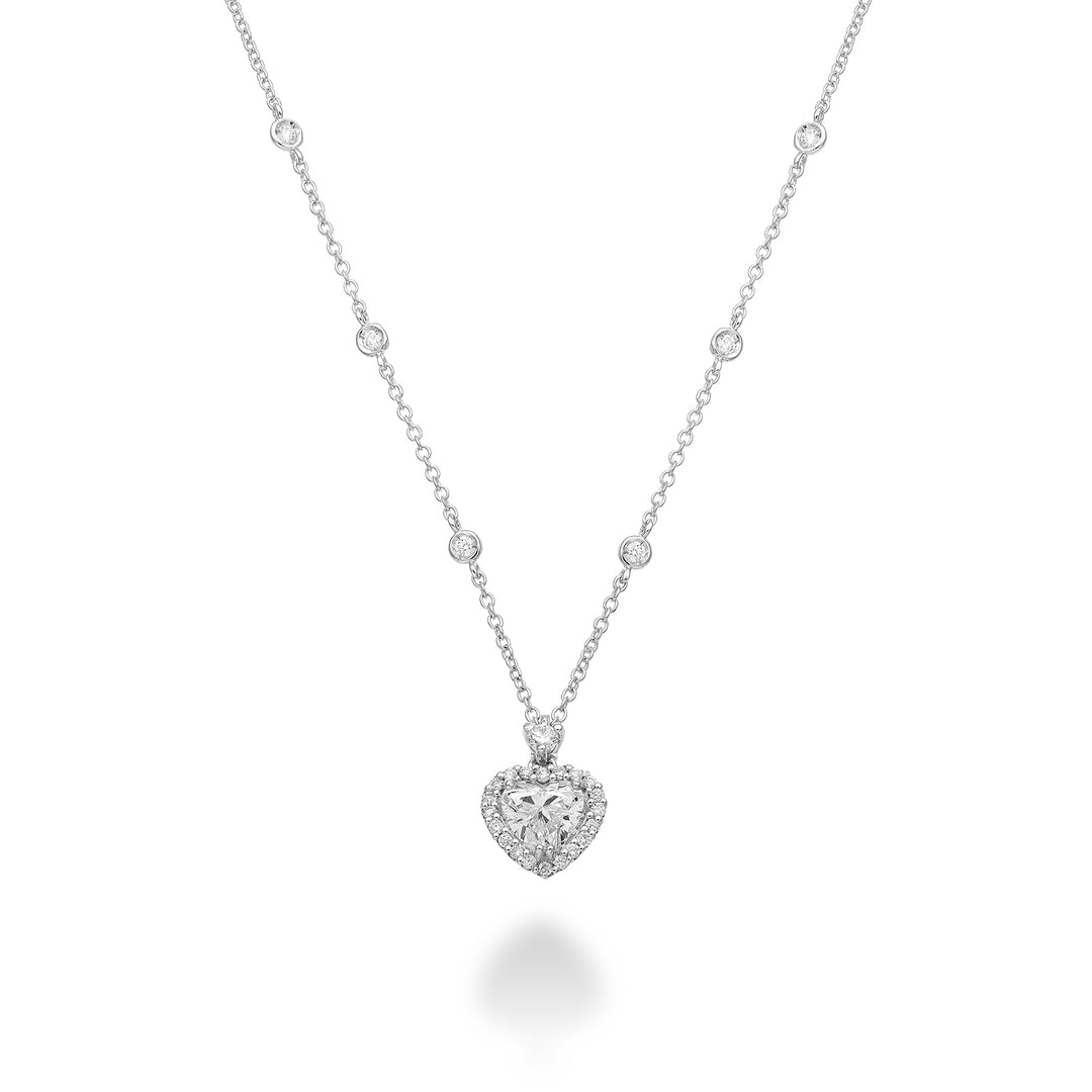 Golay přívěsek srdce ct. 0,50 kontura a řetěz 6 litých PCLCHS001D50-23079110144