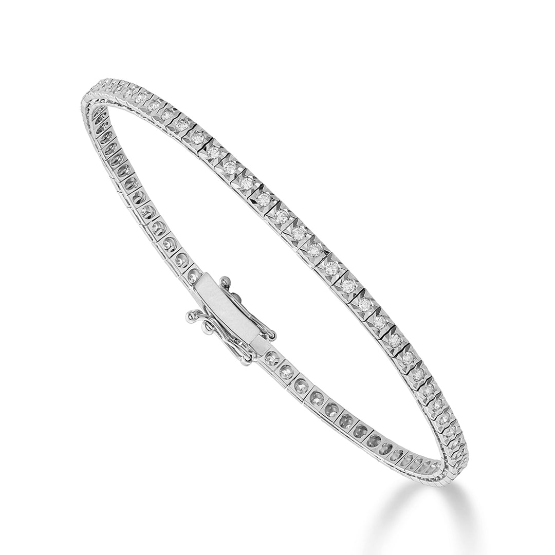 World Diamond Group bracciale tennis castone a stella nuovo ct. 0,83 BTQ040080WDI1-23321110113