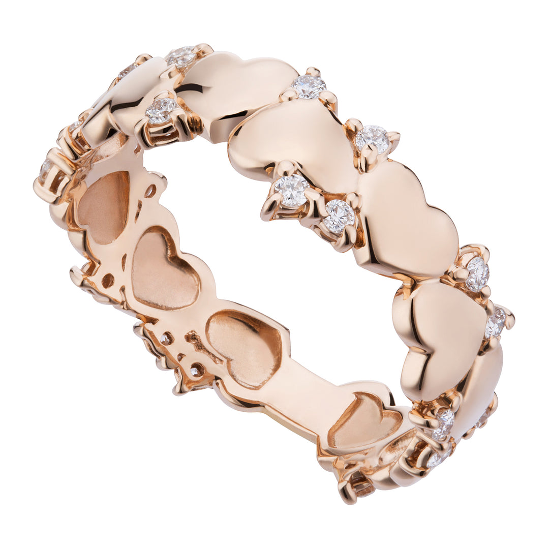 Sortija Golay girodito con corazones en oro y diamantes AET034DI-19042110012