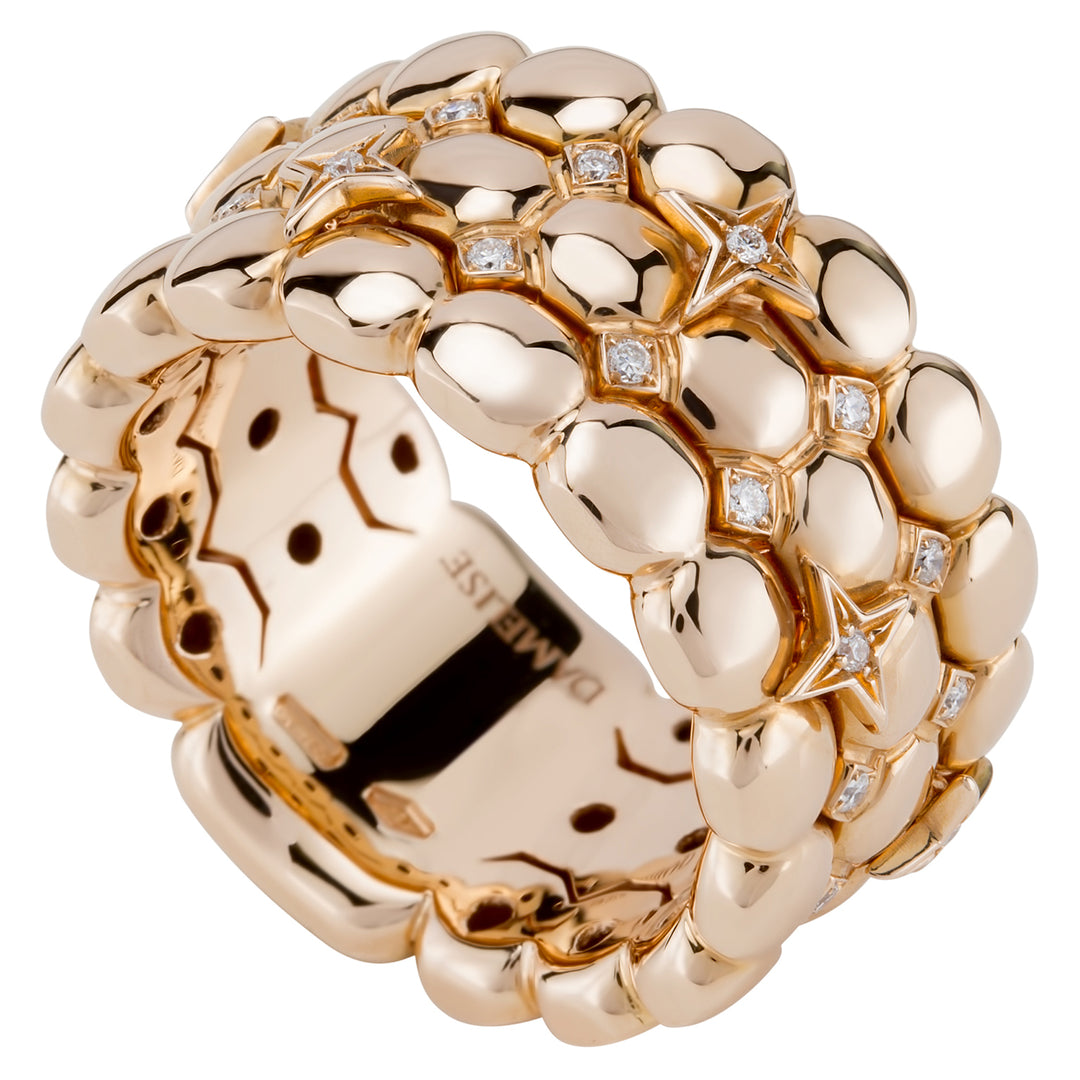 Golay maxima ring met 3 stijve rijen en sterren 0,12 ct ADS020DDIR-15336000012