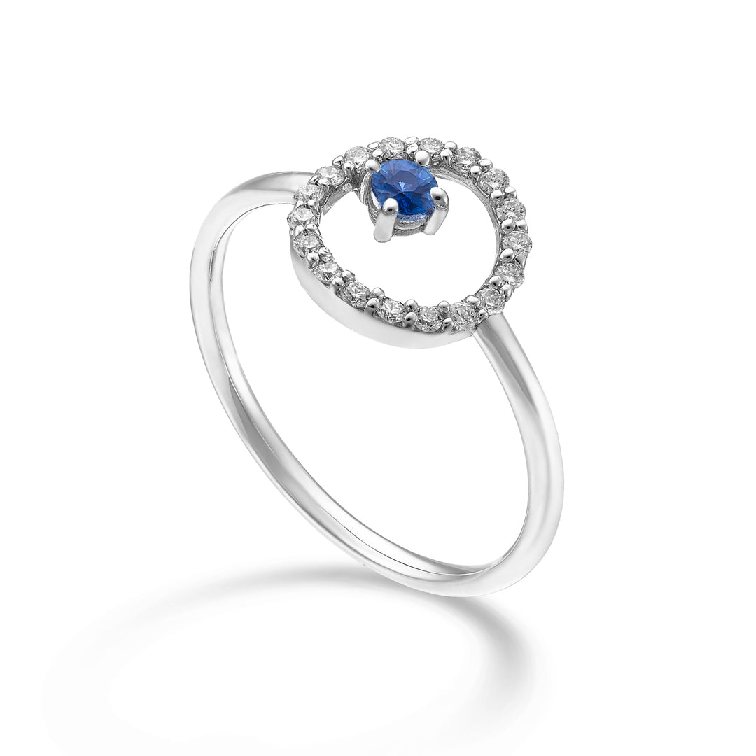 World Diamond Group en 18k "rund" safir nr. 0,11 ct diam. 0,14 ct GA5184O4ZFN025