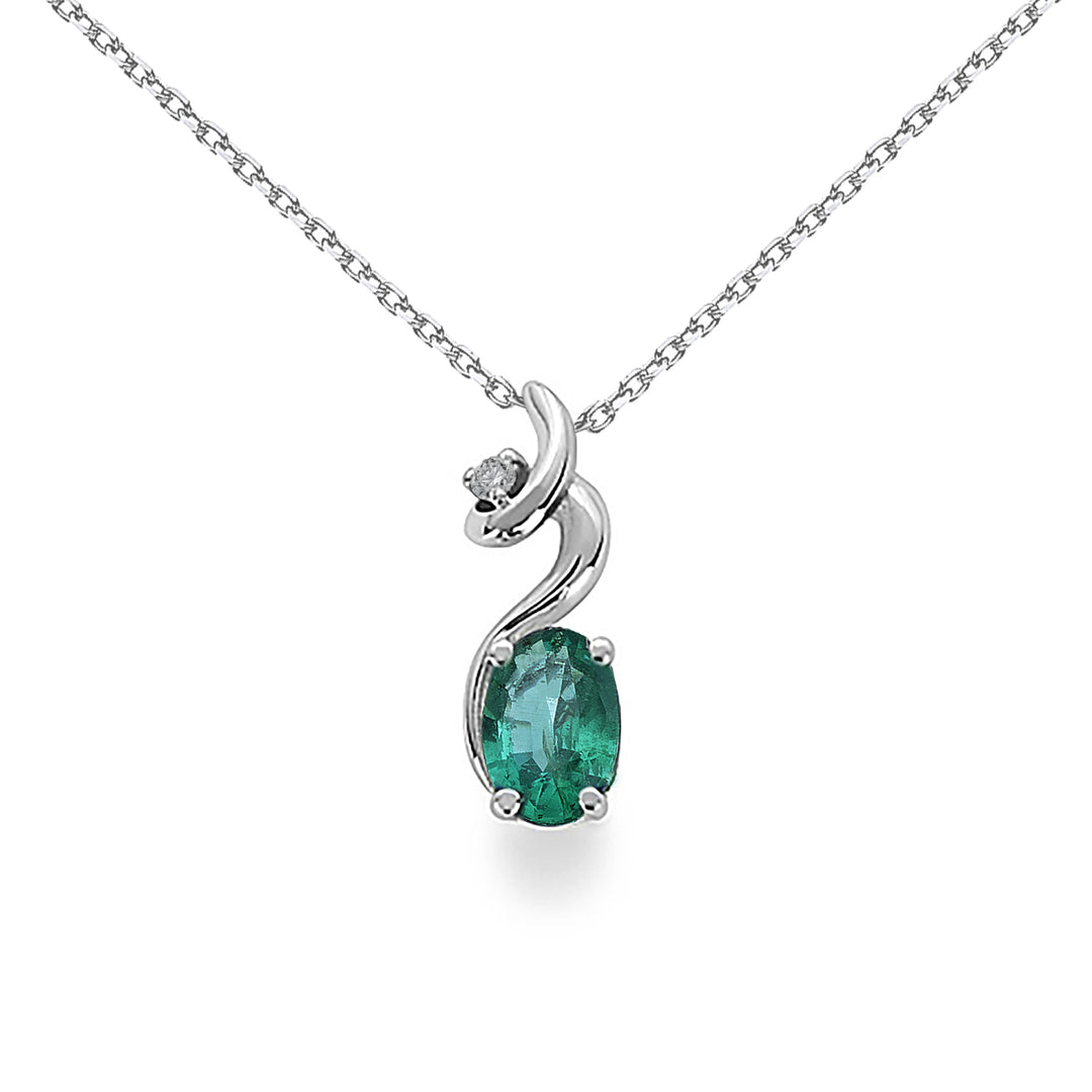 Mikiko cl 18k smaragd n. ovaal 6x4 ct.0,50 diam. ct.0,01 MD5024O4SMN050