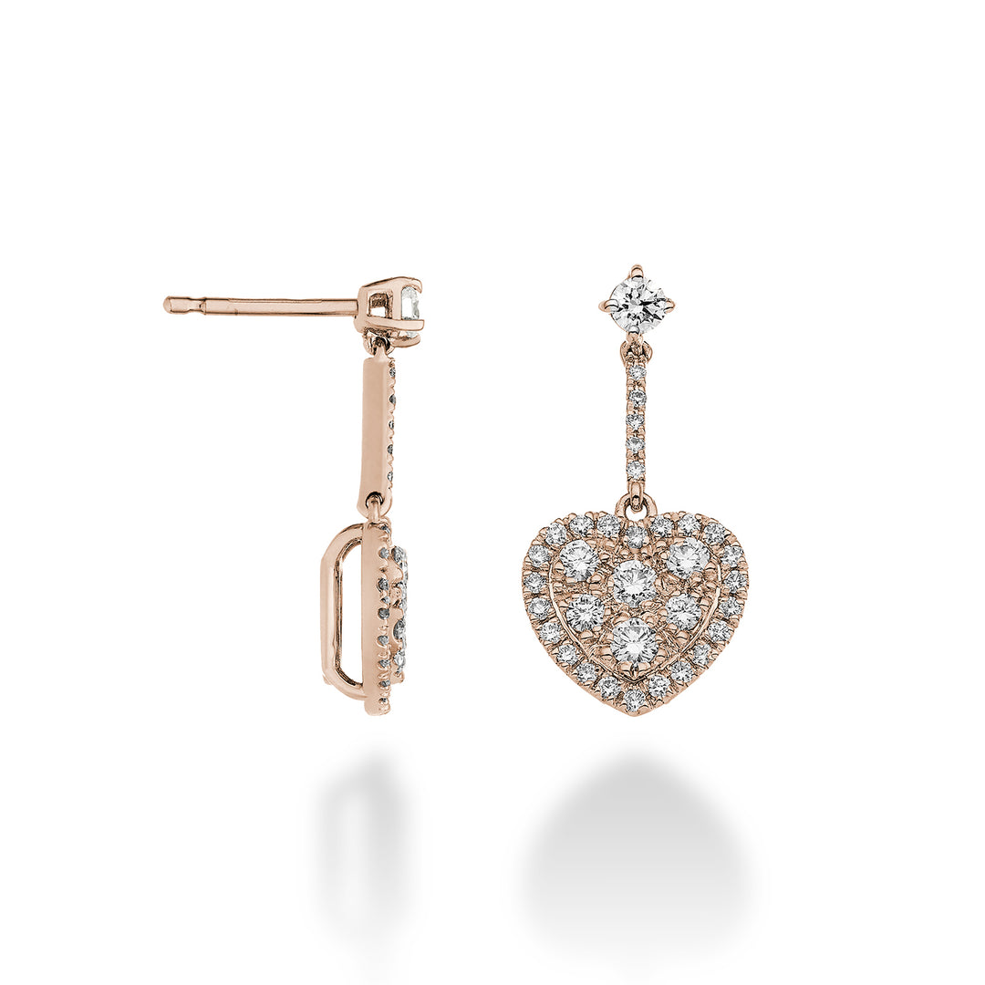 Golay heart and bar multi-stone earrings. rose gold OMPC003DIR-23053110035