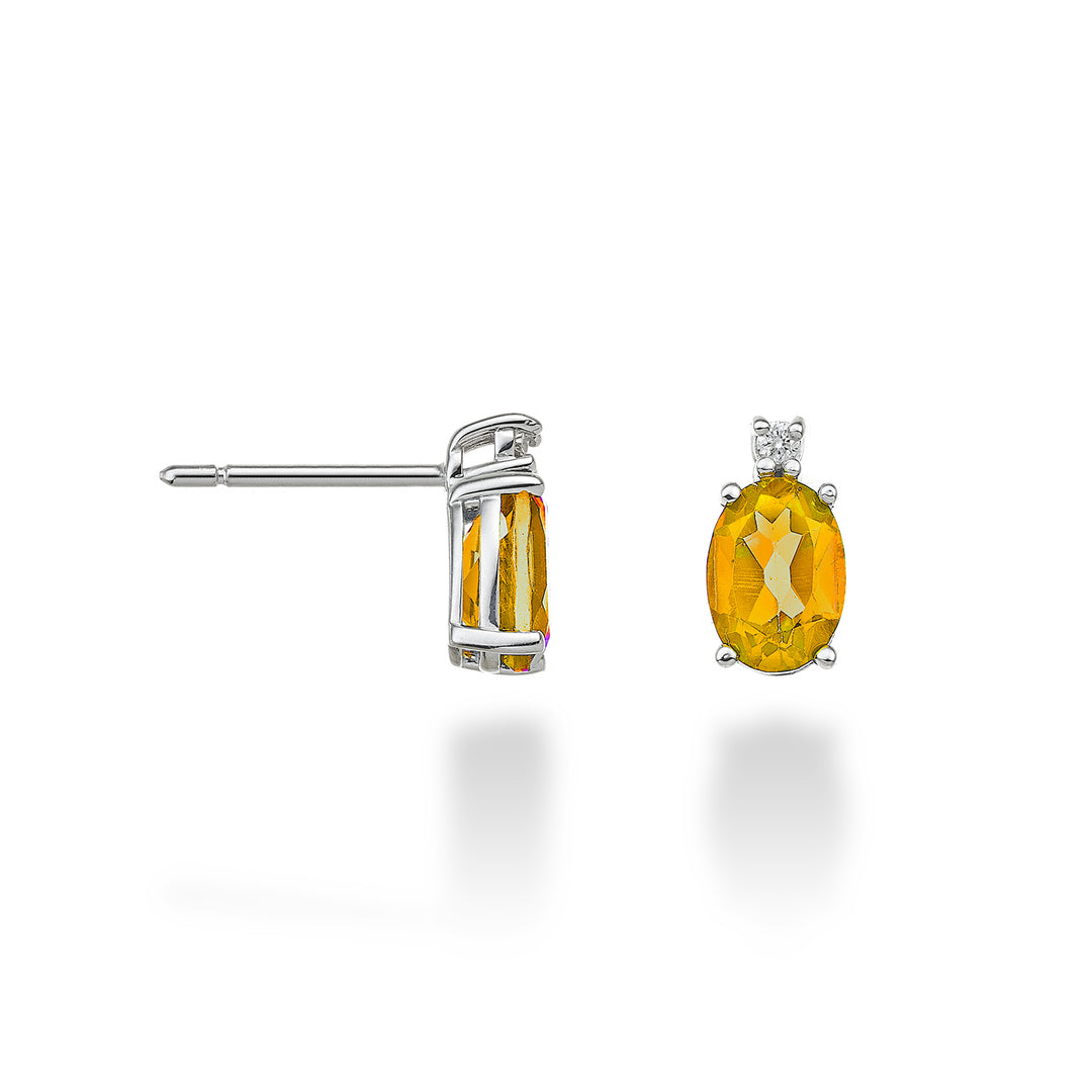 Mikiko or 18k citrino ovale 7x5 ct.1,20 diam. ct.0,03 MO5024O4CITR