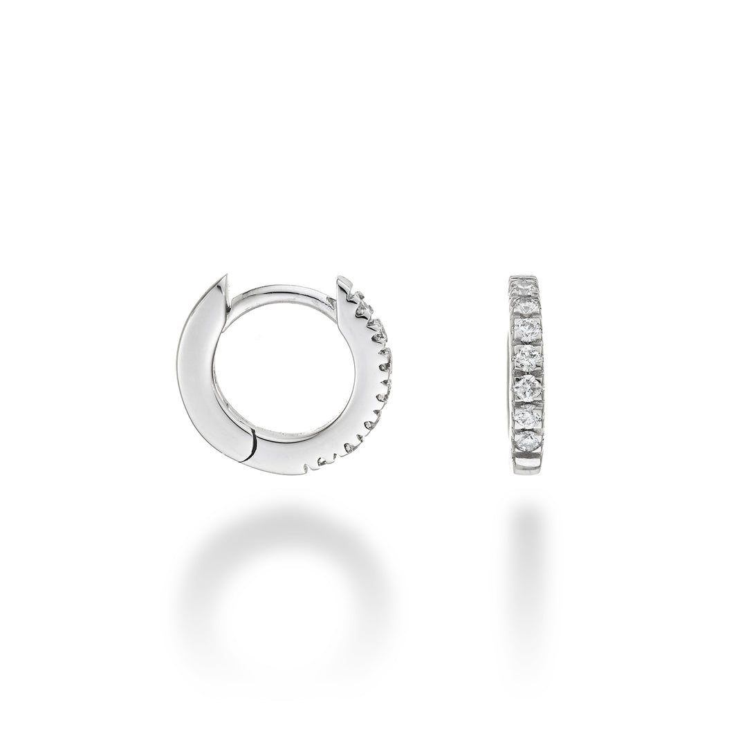 Mikiko eller 18k ct.0.16 storlek 1 vitguld diam. öster. 10mm MO5078O4BR016-1