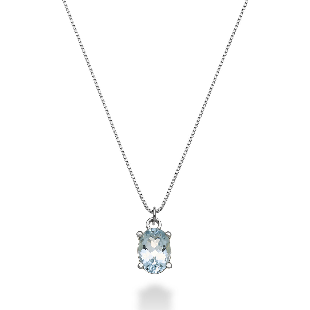 Mikiko cl 18k oval acvamarin 7x5 ct.0,50 MD5141O4AM