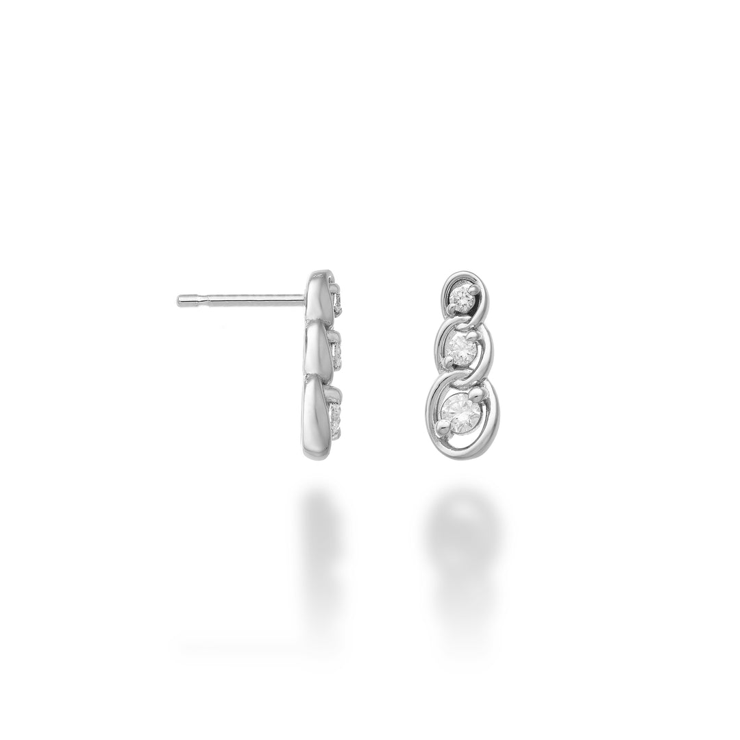 World Diamond Group scalar τριλογία σκουλαρίκια στεφάνης τροχιάς 0,34ct GO5168O4BR034