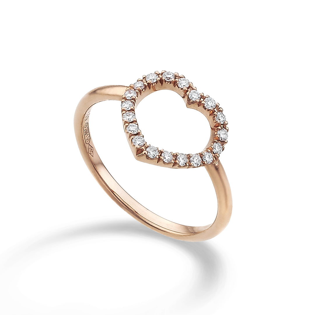 Bague coeur moyenne Golay amami en diamants AFCU003DI-21354110015